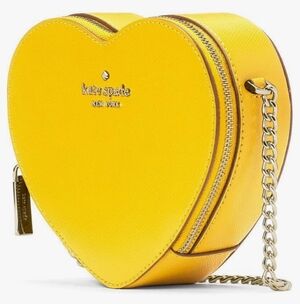 Kate Spade Yellow Heart-Shaped Crossbody Bag NWOT